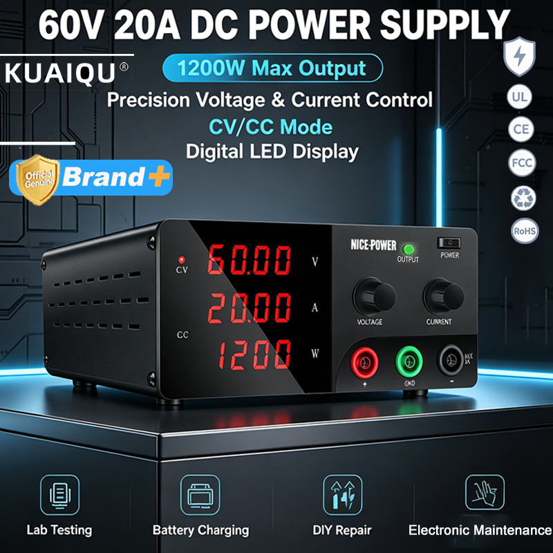 High Power 60V 20A Bench Power Supply - NICE-POWER 60V 20A 高出力ベンチ電源 100V 200V